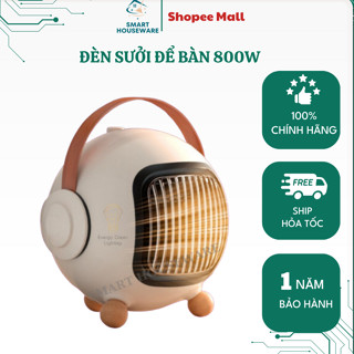 Đèn Sưởi Để Bàn Cao Cấp 800w Bảo Hành 12 Tháng, Máy Sưởi Mini công nghệ sưởi gốm PTC ceramic tích hợp điều khiển từ xa
