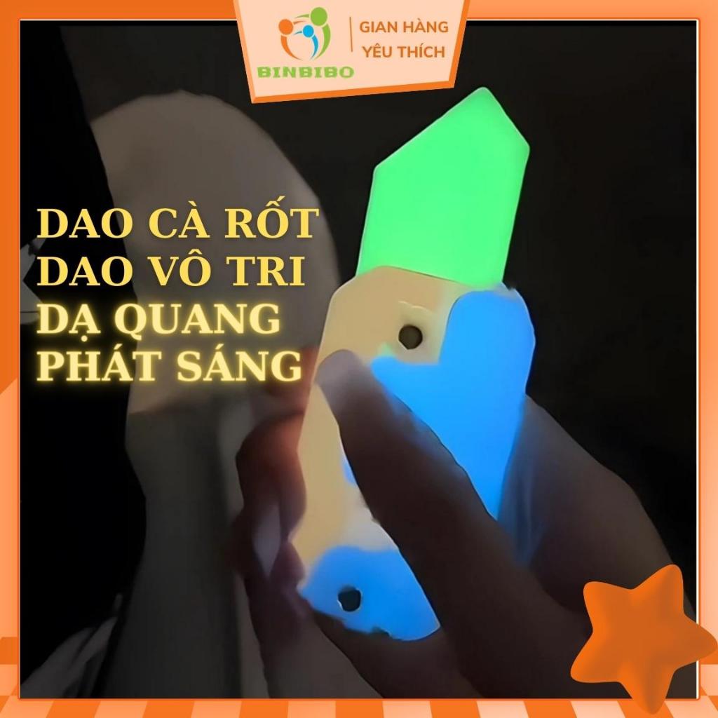 Dao Cà Rốt Phát Sáng Dạ Quang  Đồ Chơi Dao Vô Tri Trọng Lực Giải Tỏa Stress Cho Bé - Binbibo