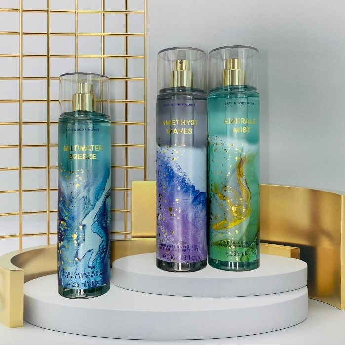 Xịt Thơm Toàn Thân Bath & Body Works Body Mist - Salwater Breeze - Emerald Mist - Amethyst Waves 236ml