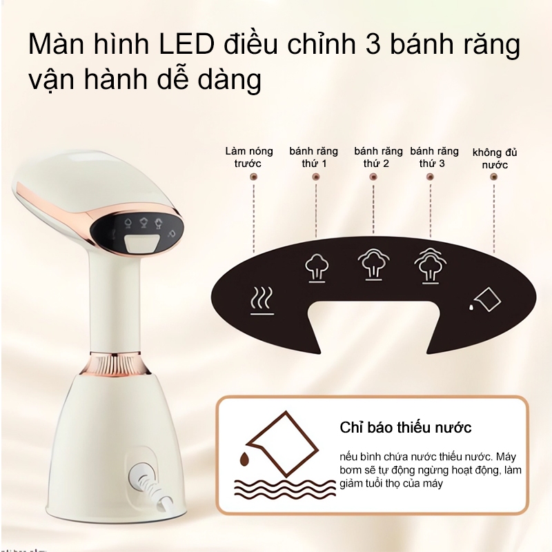 Bàn ủi hơi nước cầm tay Upupin YK-103 có màn hình LED điều chỉnh 3 cấp độ, phù hợp với mọi loại vải, bàn ủi hơi nước