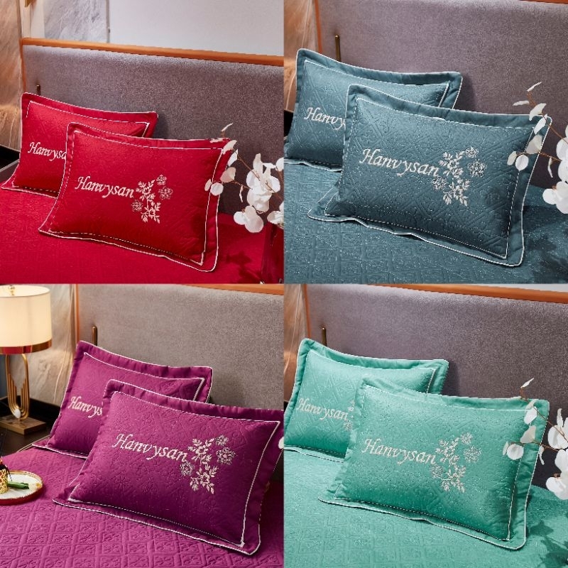 Vỏ Gối Đầu Trần Bông Thêu Hoa , Vỏ Gối Đầu Satin kích thước 50x70cm siêu đẹp