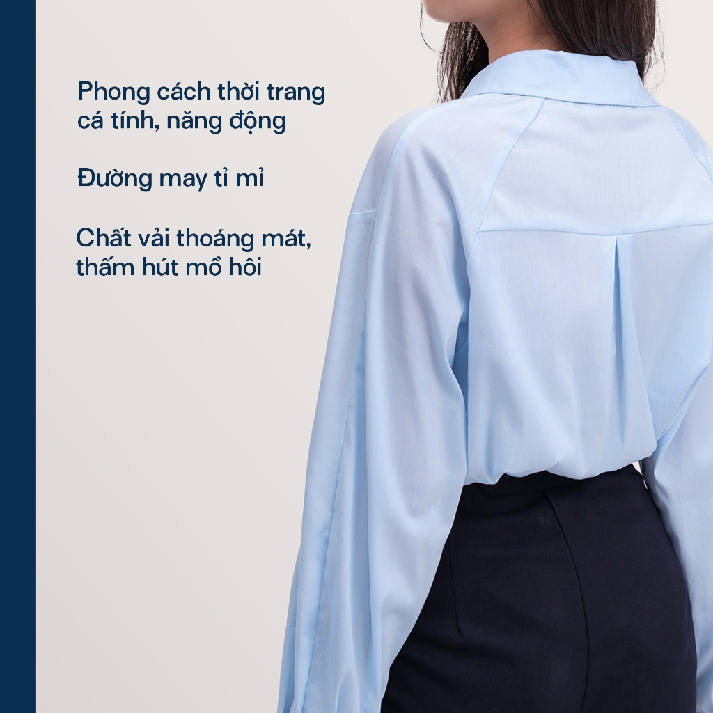 Áo sơ mi công sở nữ dài tay MKG thời trang công sở cao cấp, vải siêu mềm mướt WSM