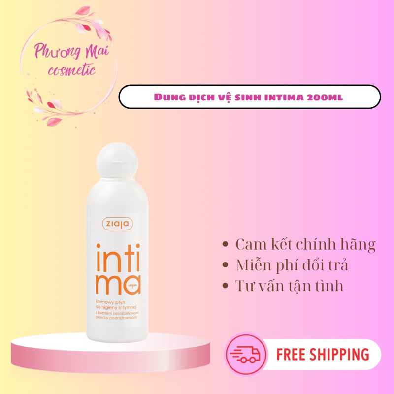 Intima Ziaja 200ml - Dung dịch vệ sinh intima dạng làm sạch, cấp ẩm & Cân bằng PH