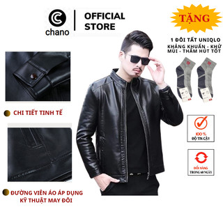 Áo khoác da nam bigsize lót nỉ cao cấp, áo da nam thời trang