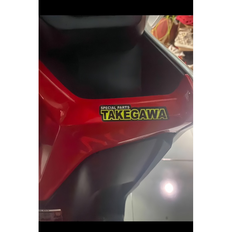 Tem logo sticker thương hiệu takegawa thích hợp dán nhiều dòng xe và nhiều vị trí khác nhau