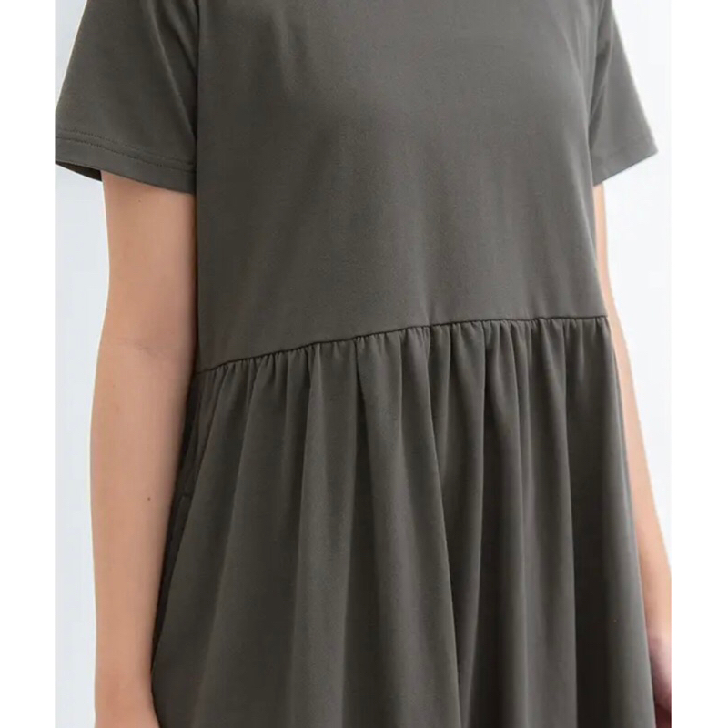 Đầm dáng babydoll xòe xuất nhật, chất cotton dày mịn, mặc như đầm bầu được