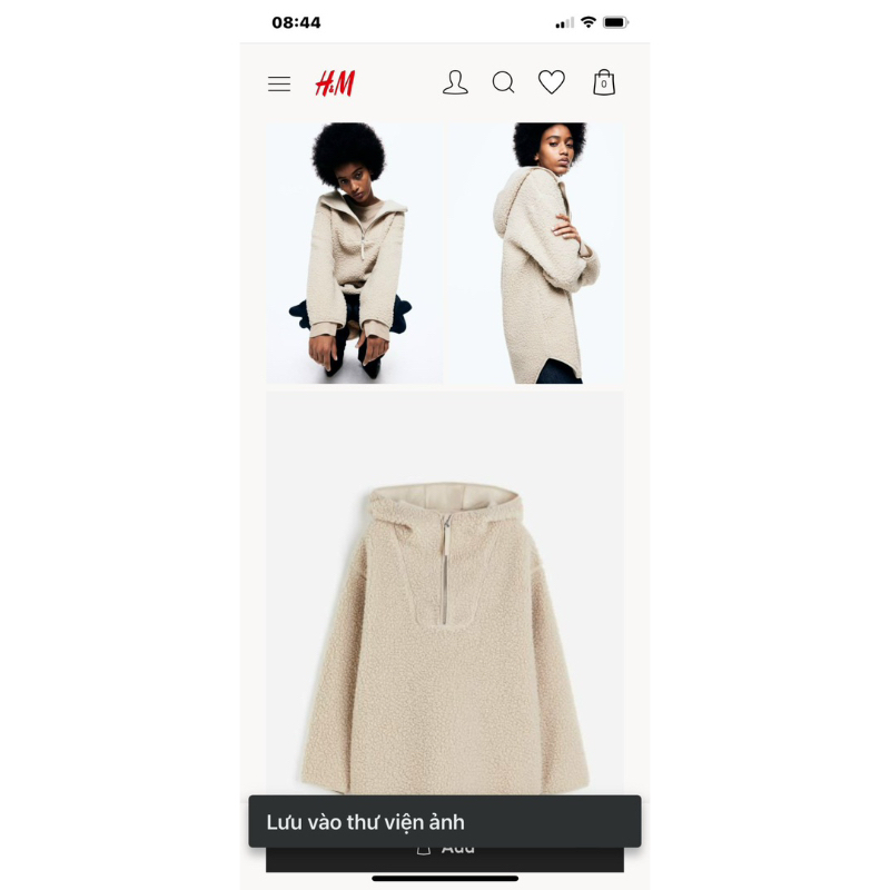 Hoodie lông cừu HM