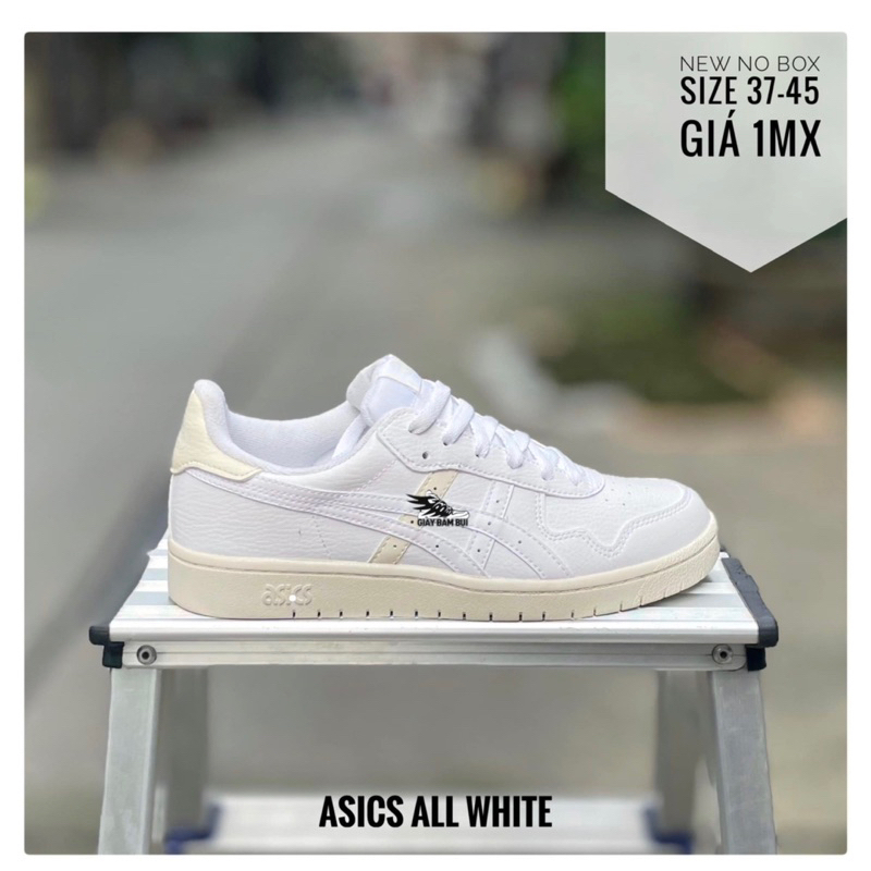 Giày asics new trắng kem- box thay thế