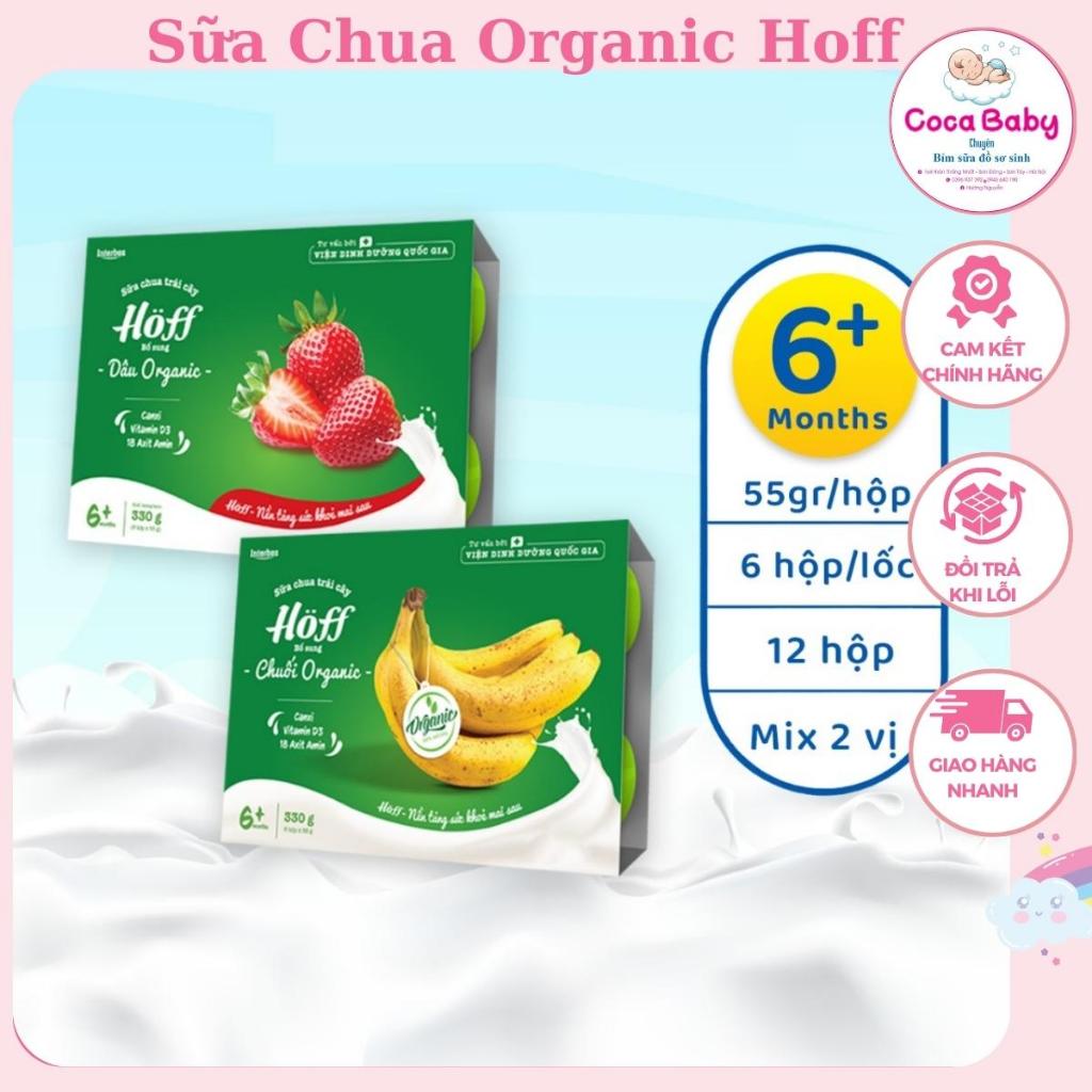 Sữa chua trái cây Hoff  ORGANIC cho bé từ 6 tháng tuổi, bổ sung vitamin, D3,b18 loại axit amin - 1 LỐC