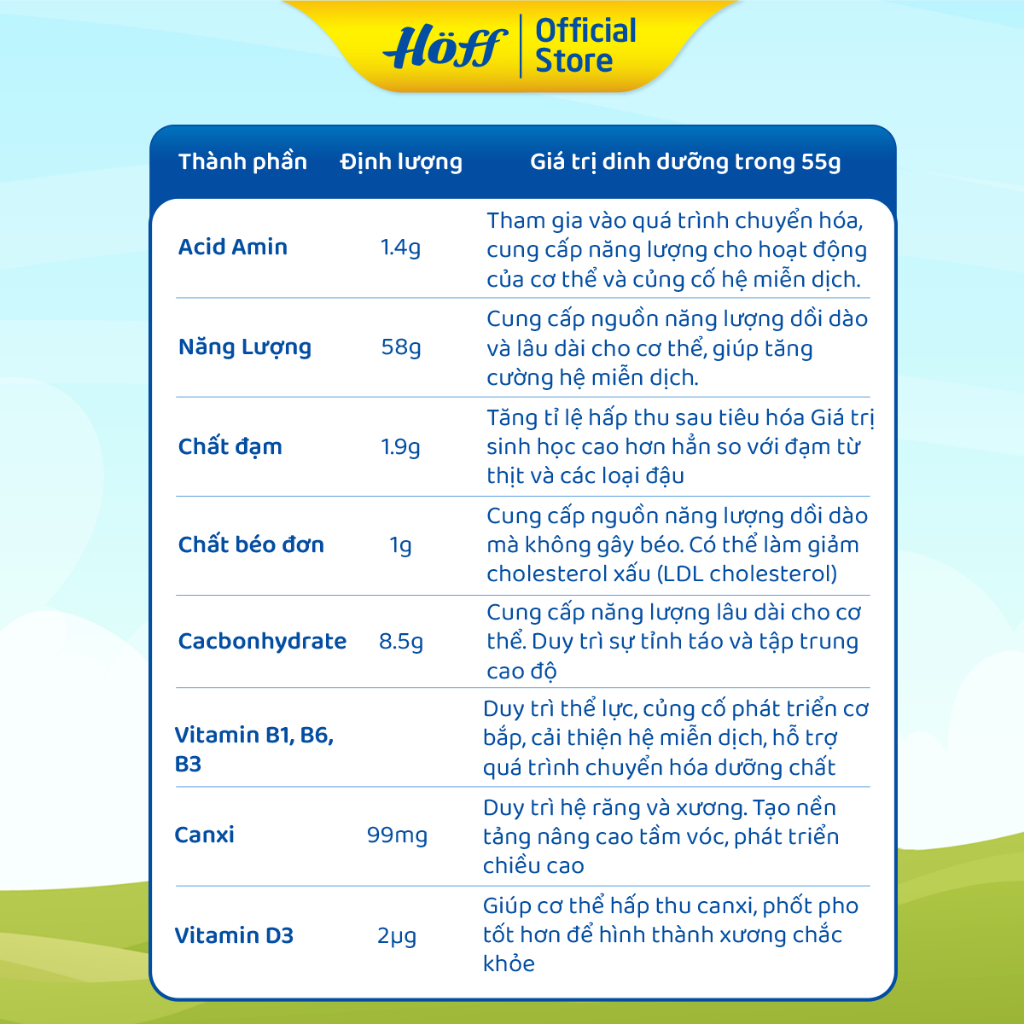 Sữa chua trái cây Hoff  ORGANIC cho bé từ 6 tháng tuổi, bổ sung vitamin, D3,b18 loại axit amin - 1 LỐC