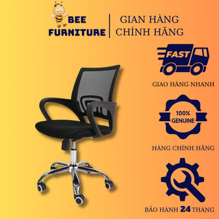 Ghế xoay lưng quạt loại 1 Beefurniture có cục gật gù nệm mút dày dặn nâng hạ xoay tròn gật gù