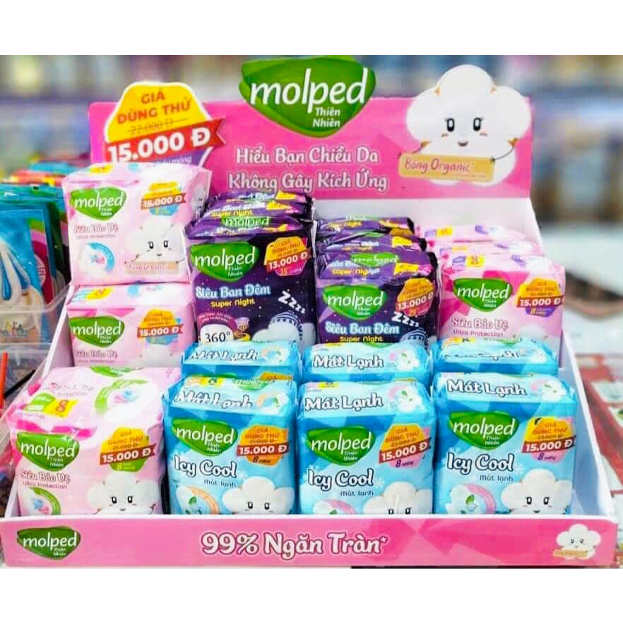 Băng vệ sinh Molped siêu ban đêm cánh 29cm , 35cm