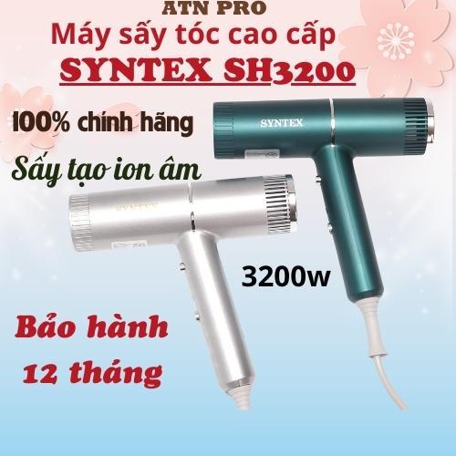 Máy sấy tóc cao cấp Syntex SH3200, máy sấy mini công suất 3200w, khả năng sấy tạo ion âm,bảo hành 12 tháng - ATN PRO