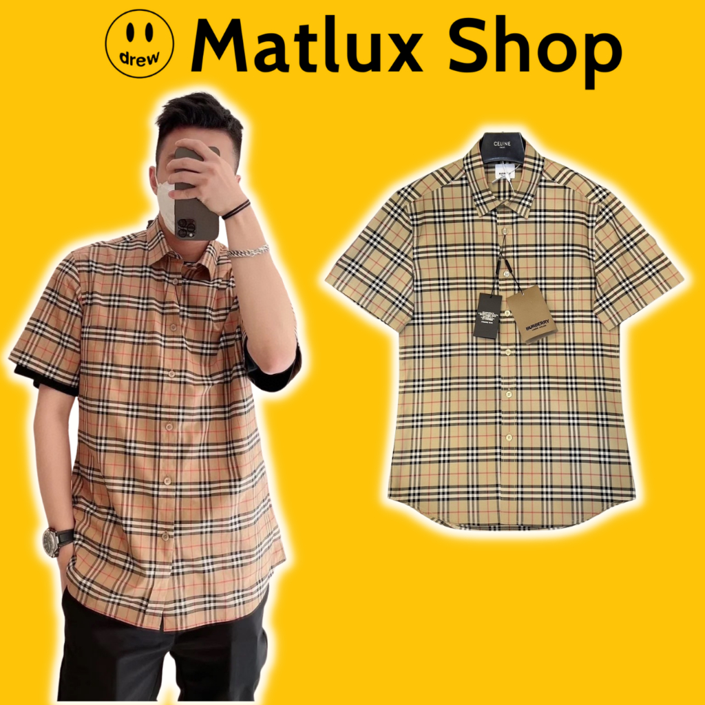 Áo sơ mi ngắn tay BBR Shirt kẻ sọc nhỏ cao cấp, Áo sơ mi boy phố phong cách lịch sự, Áo sơ mi nam nữ