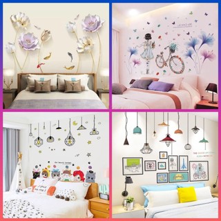 [NHIỀU MẪU] Decal dán tường trang trí phòng ngủ - tranh dán tường phòng cưới