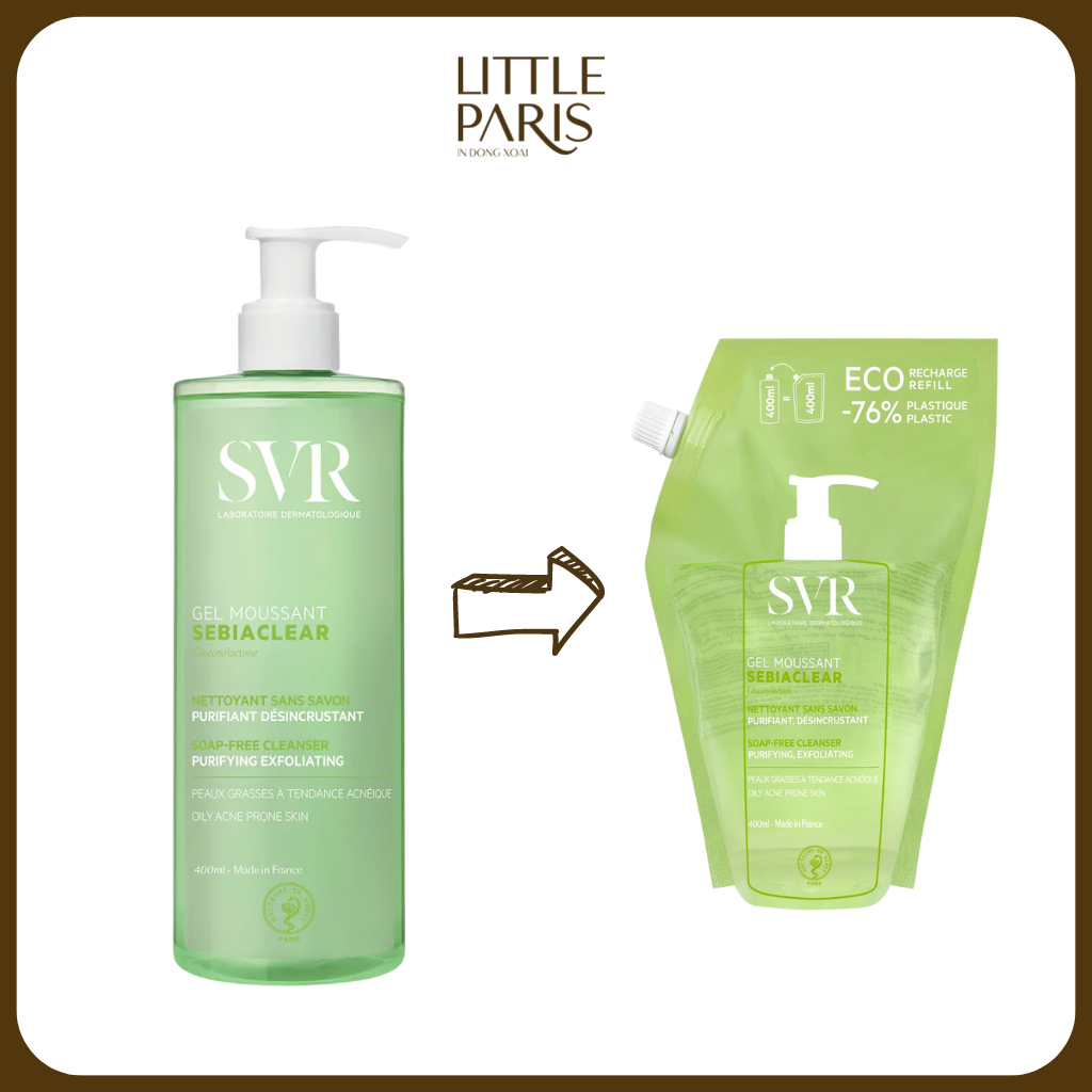 Sữa Rửa Mặt SVR Sebiaclear Gel Moussant & Crème Lavant