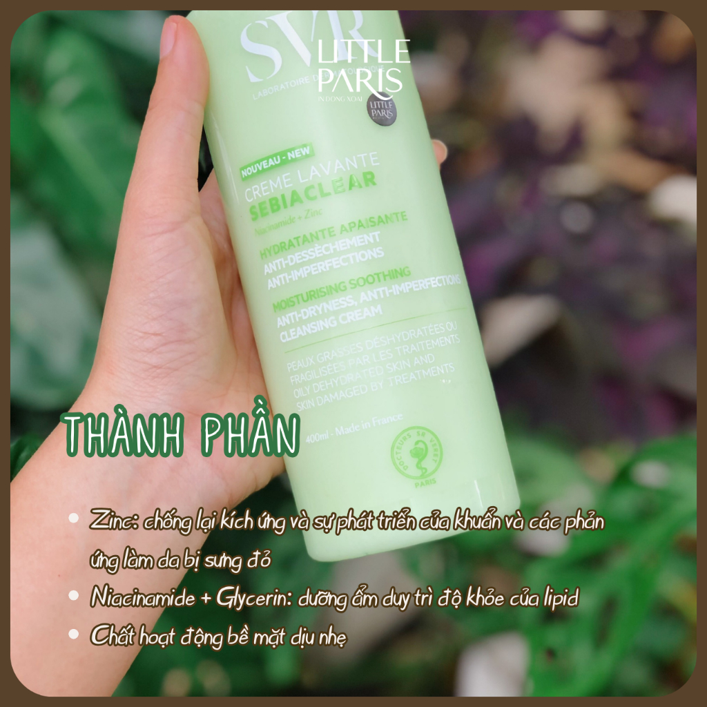 Sữa Rửa Mặt SVR Sebiaclear Gel Moussant & Crème Lavant