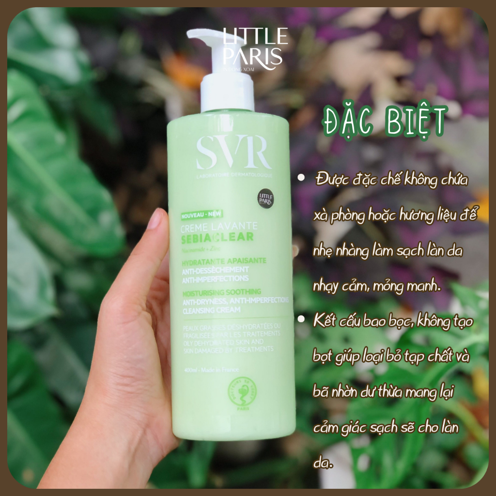 Sữa Rửa Mặt SVR Sebiaclear Gel Moussant & Crème Lavant