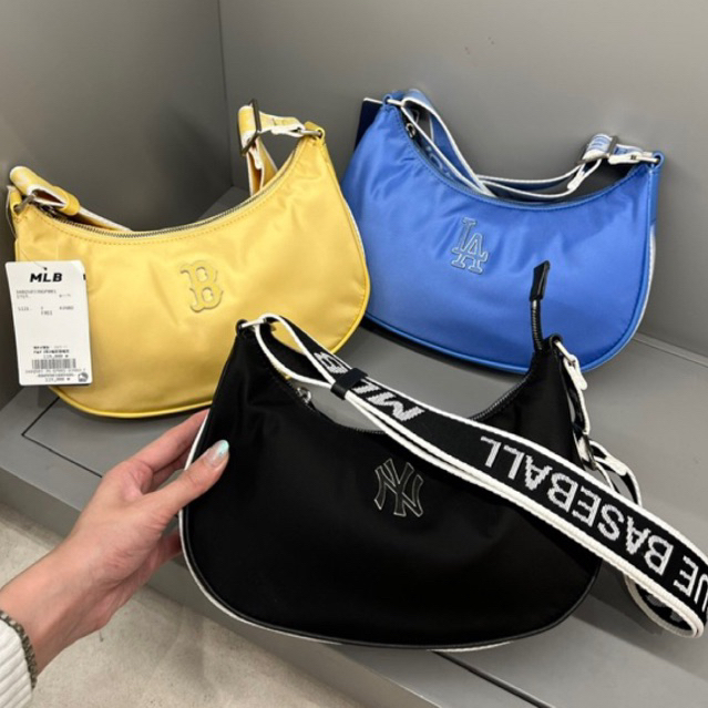 Túi MLB Kẹp nách Nylon Basic Bản mới viền MLB 2023 unisex nam nữ thời trang