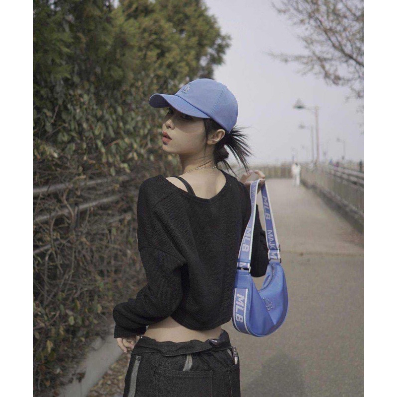 Túi MLB Kẹp nách Nylon Basic Bản mới viền MLB 2023 unisex nam nữ thời trang