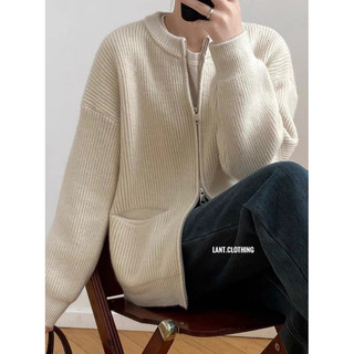 (Lant.clothing)áo len khoá 2 đầu loại len mịn