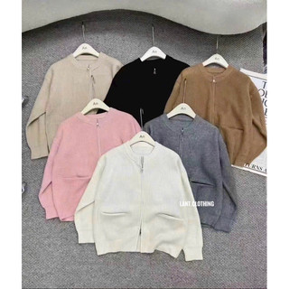 (Lant.clothing)áo len khoá 2 đầu loại len mịn