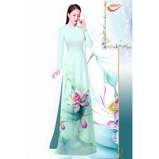 Vải áo dài in hoa sen