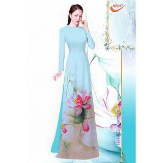 Vải áo dài in hoa sen
