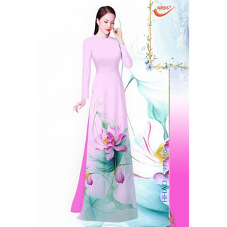 Vải áo dài in hoa sen