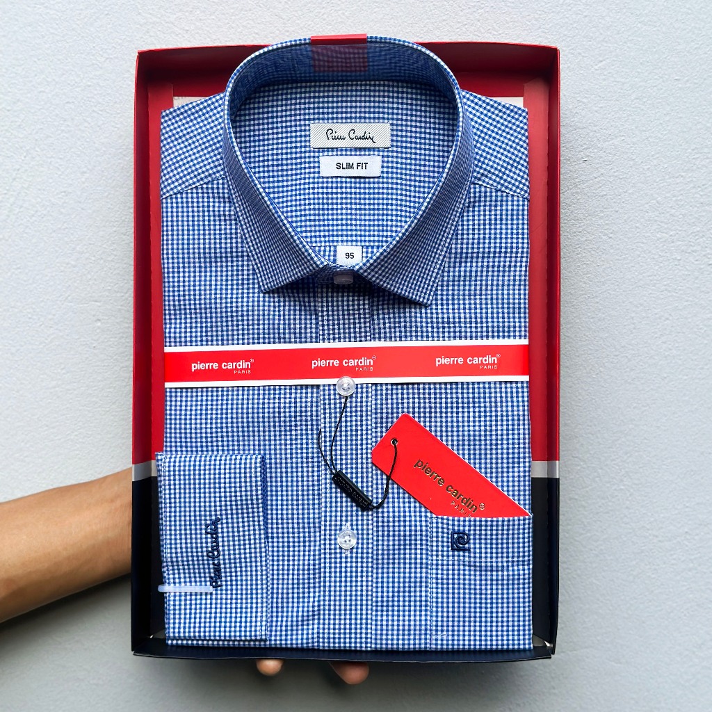 Áo Sơ Mi Nam, Sơ Mi Xanh Navy Tím Than Nano Dài Tay, Sơ Mi Nam Pierre Cardin Chính Hãng Hàng Xuất Dư Xịn Mẫu Hàn Quốc