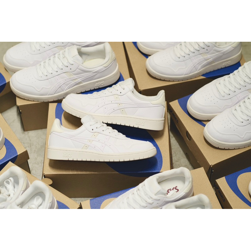 Giày asics new trắng kem- box thay thế