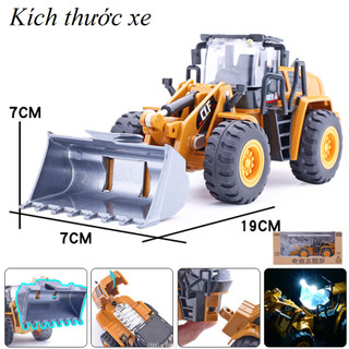 Xe xúc ủi đất mô hình bằng sắt đồ chơi trẻ em tỉ lệ 1:50