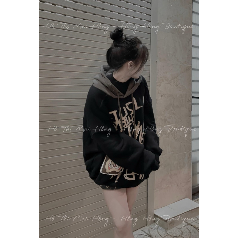 Áo nỉ phối mũ chữ Bigsize 60kg - 120kg