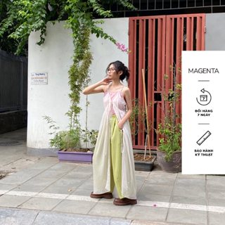 Váy sheer xuyên thấu khoác ngoài Magenta Yurei chất liệu tơ xước freesize 