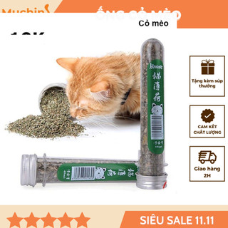Cỏ mèo bạc hà, Ống cỏ mèo Catnip loại bỏ búi lông, giúp mèo tiêu hóa, thư giãn, hơi thở thơm | Muchinshop
