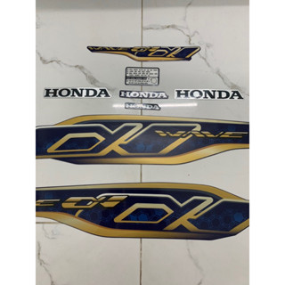  Bộ tem Wave A 110 màu xanh tím đậm 2021 hàng nhập Thái Lan chất lượng cao dành trang trí riêng cho dòng xe này 