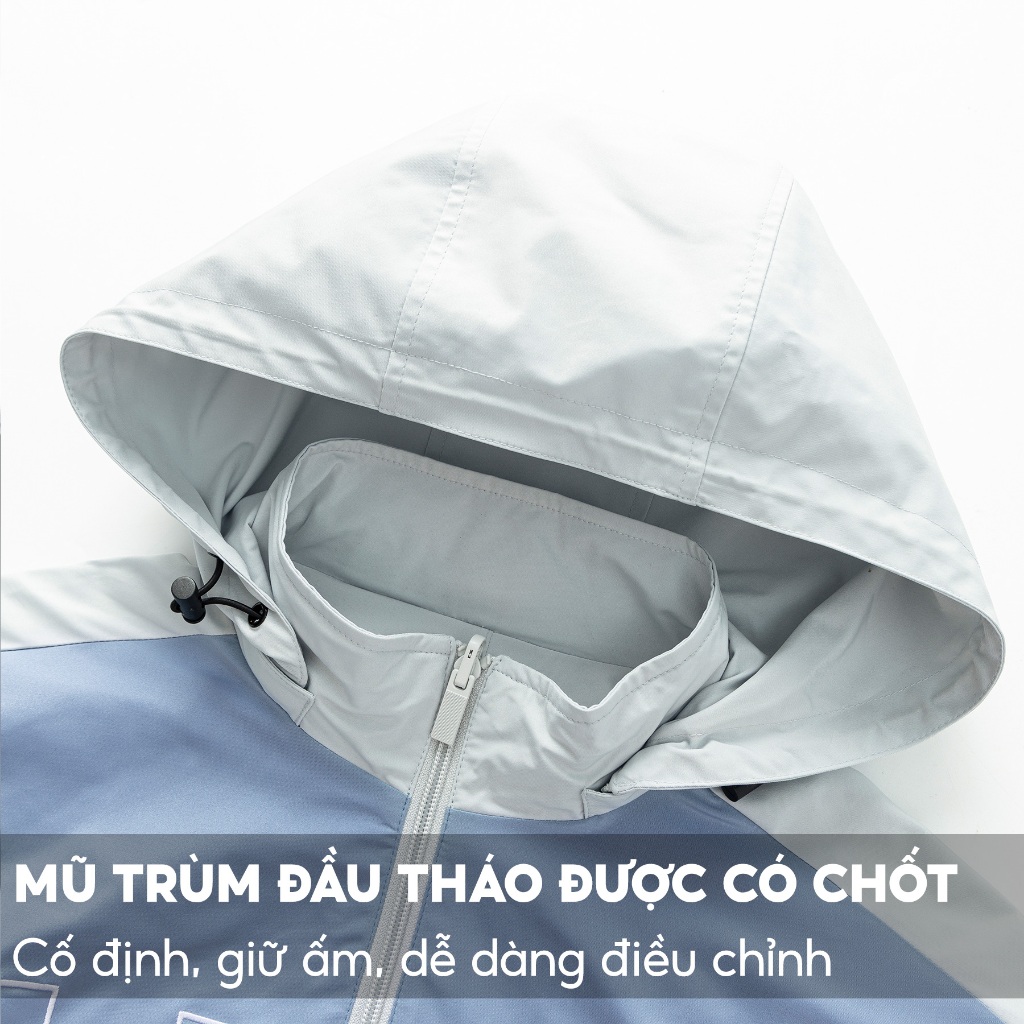 Áo Khoác Gió Nam 5S FASHION, Mặc Được Hai Mặt, Thêu Họa Tiết Trẻ Trung, Phối Màu Khỏe Khoắn, Năng Động
