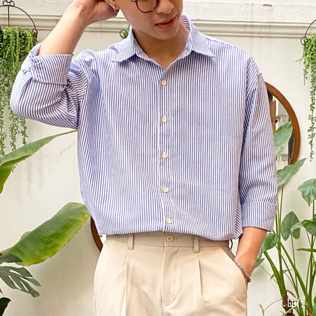 Áo sơ mi Striped shirt GUY's Closet, kẻ sọc, thanh lịch, lịch sự, casual