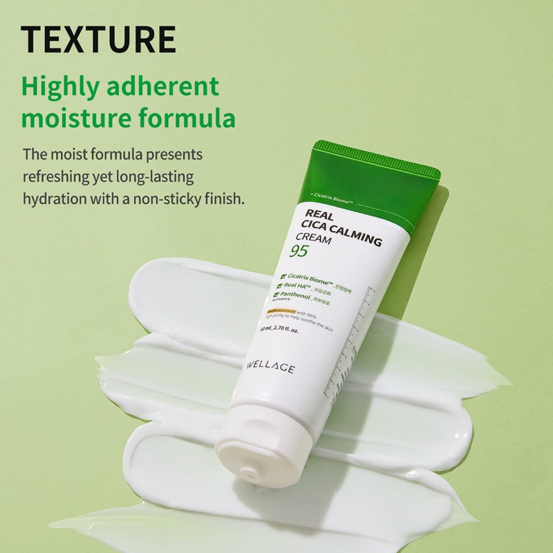 Kem dưỡng da WELLAGE Real Cica Calming 95 Cream 80ml