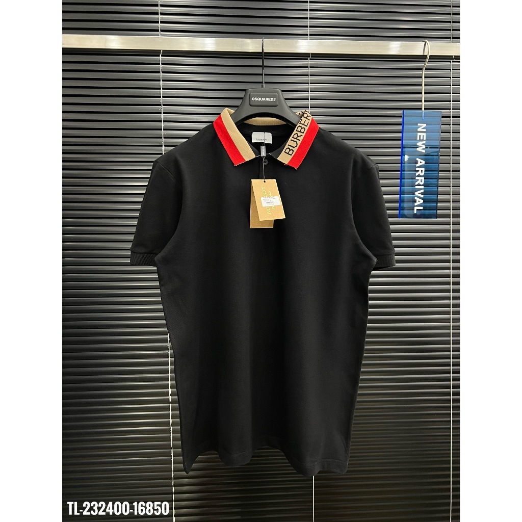 🔥Hot🔥Áo polo Burberry cổ chữ thiết kế hot trend Nam Nữ New 2024