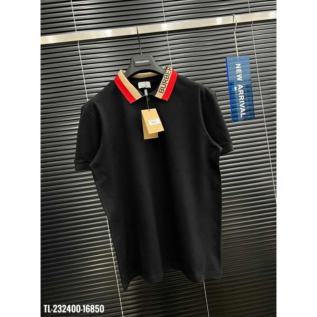 🔥Hot🔥Áo polo Burberry cổ chữ thiết kế hot trend Nam Nữ New 2024