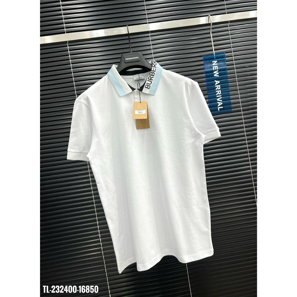 🔥Hot🔥Áo polo Burberry cổ chữ thiết kế hot trend Nam Nữ New 2024