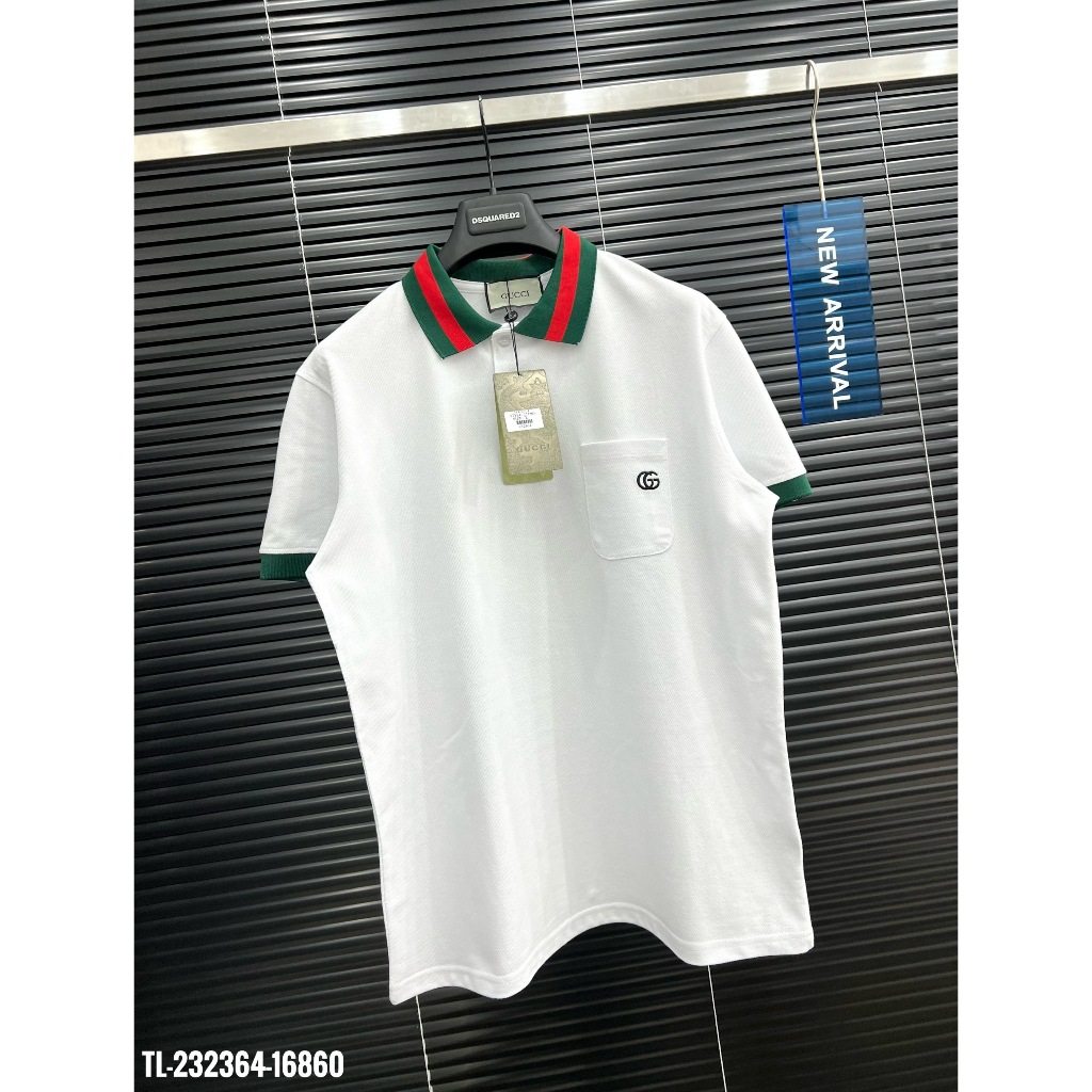 🔥Hot🔥Áo polo Gucci cổ xanh đỏ thiết kế hot trend Nam Nữ New 2024