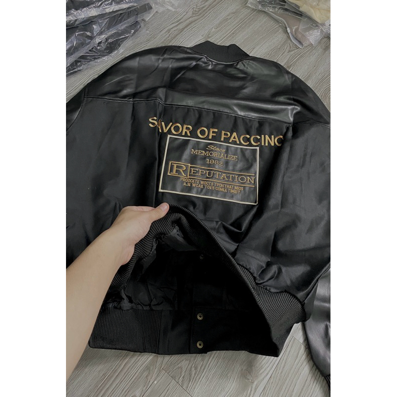 BOMBER CAO CẤP PHỐI TAY DA