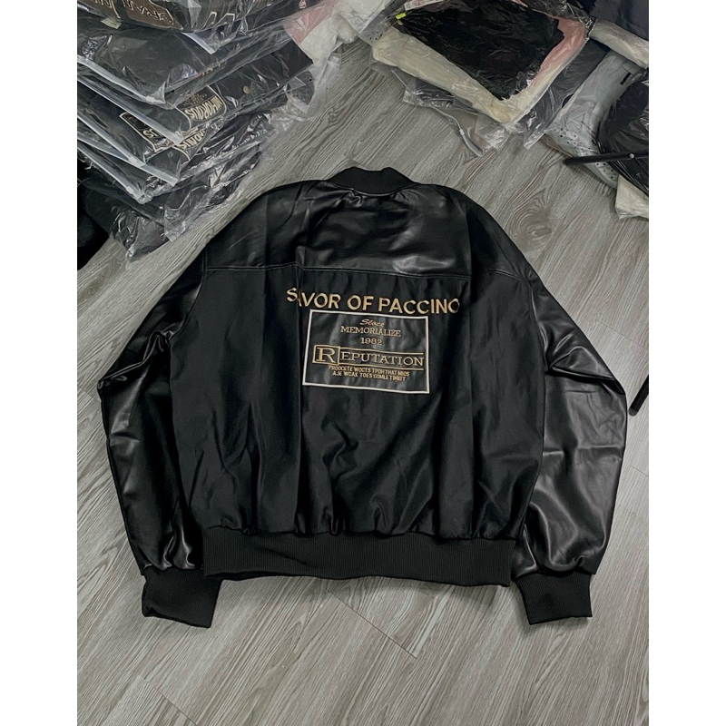 BOMBER CAO CẤP PHỐI TAY DA