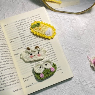   Ảnh thật  Kẹp tóc handmade bằng len đa dạng mẫu siêu dễ thương cho nữ 