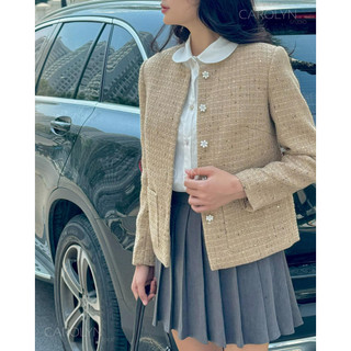 Áo vest dạ tweed Carolyn ANNY