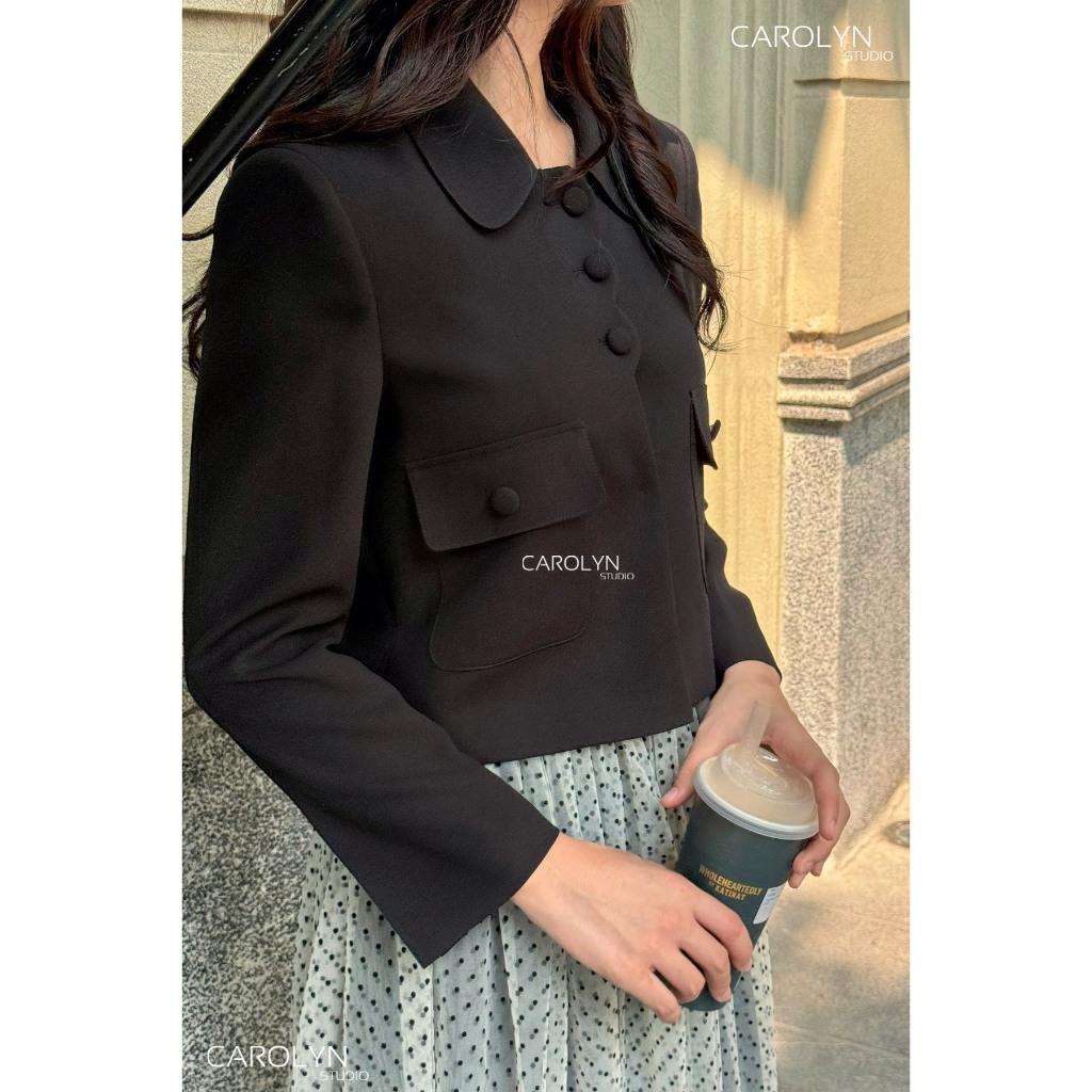 Áo vest cổ điệu xoắn Carolyn DORIS