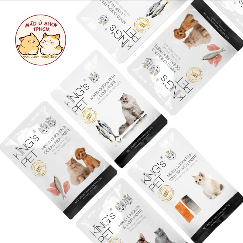 PATE KINGPET / KING’S PET GÓI 70G - PATE CHO CHÓ MÈO TỪ 1 THÁNG TUỔI