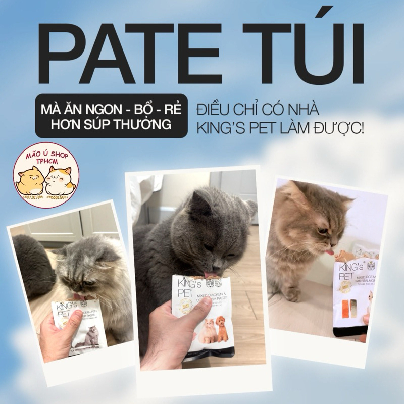 PATE KINGPET / KING’S PET GÓI 70G - PATE CHO CHÓ MÈO TỪ 1 THÁNG TUỔI